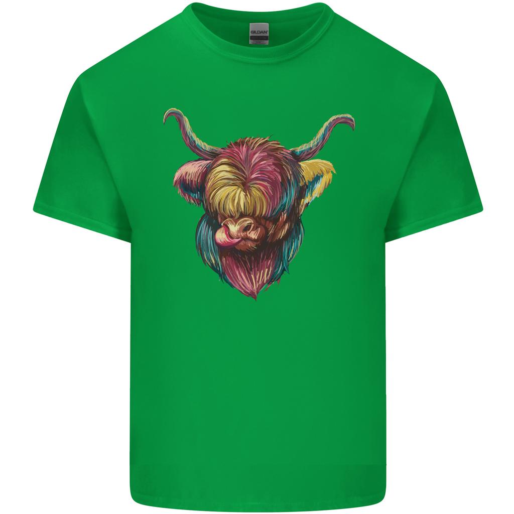 Colourful Highland Cow Unisexs Light Cotton TShirt