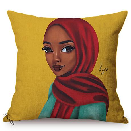 Africa Fashion Black Girl Pop Art Posters Style Decorative Cushion Cover Funky Sexy Woman Life Portrait Sofa Throw Pillow Case
