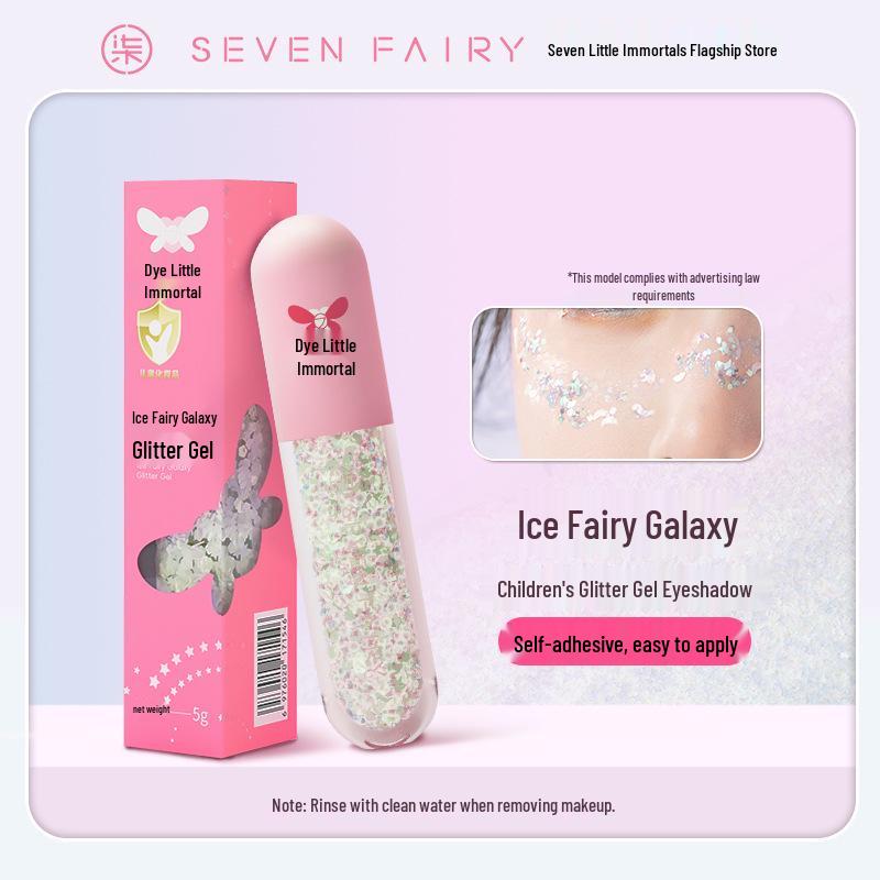 Qi Xiao Xian Kids Glitter Gel Stick for Eye Makeup - No Glue Needed