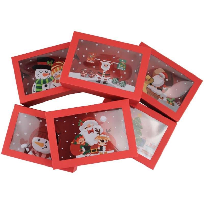 12 Pcs Christmas Cookie Boxes Holiday Gifts Baking Box Food Treat Container