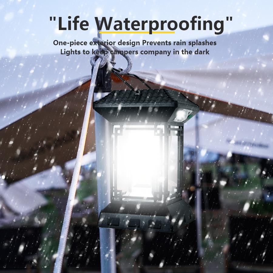 Portable Camping Lamp Human body Induction Solar Wall Light Outdoor IP65 Waterproof Camping Emergency Light USB Rechargeable