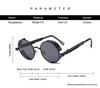 Classic Gothic Steampunk Sunglasses Vintage Round Mirror Glasses UV400 Protection Retro Fashion Eyewear Brand Designer