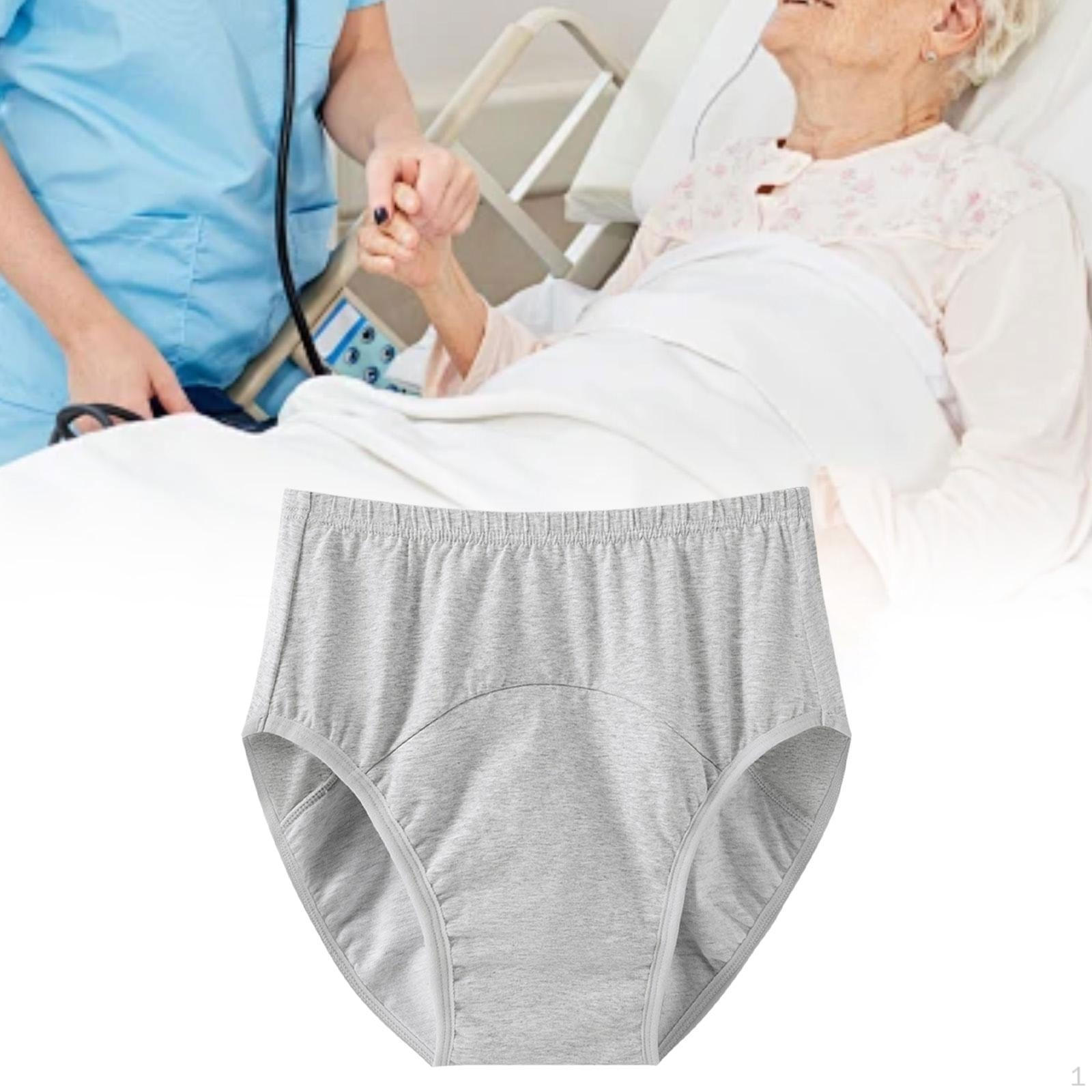 

Взрослый тканевый подгузник Непромокаемое нижнее белье от недержания Дышащие трусы для инвалидов Gray XXXL