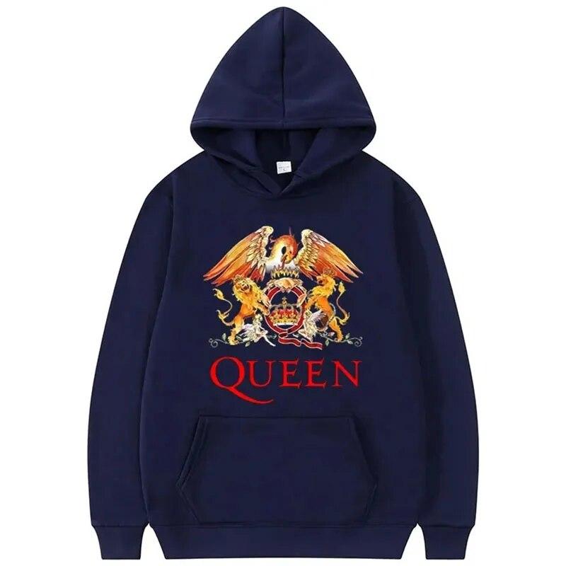 Fashion New Queen Rock Band Printed Hoodies Unisex Women Oversized Hip Hop Hoodie Sweatshirts Pullovers Unisex Tracksuits Clothing