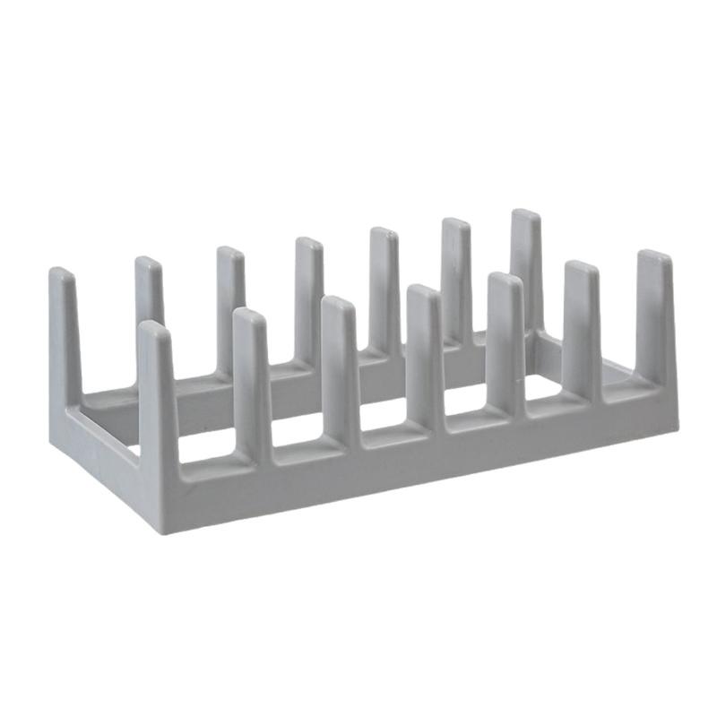 

Plastic Dish Rack 6 Grid Plate Organizer Kitchen Countertop Storage Pot Lid Holder Space Saving Design for Cabinet and Pantry