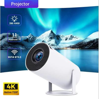 HY300 WiFi6 Magcubic Projector 260ANSI Android11.0 4K Allwinner H713 130"screen BT5.0 1280*720P Home Theater Outdoor Portable