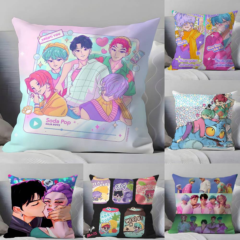 Anime Saja Boys KPopS D-Demon H-Hunters Pillow Case Pillowcase Soft Skin Friendly & Comfortable with a Hidden Zipper