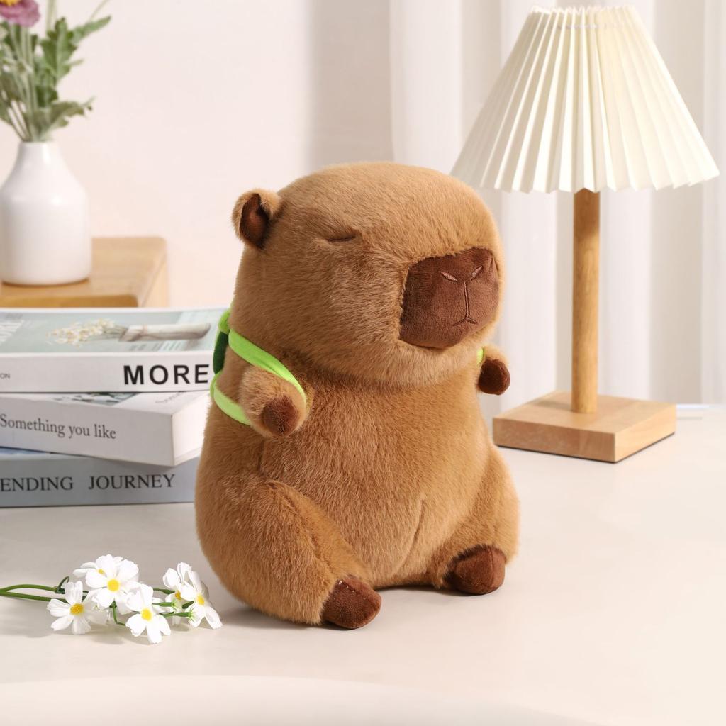 Toy Capybara Plush Animal Doll Shoulder Bag Chef Costume Children Holiday Gift