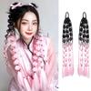 1Pcs Synthetic Wig Lantern Bubble Ponytail Multicolour Fake Braid  Girl Street Photo Modeling Lantern Long Braid