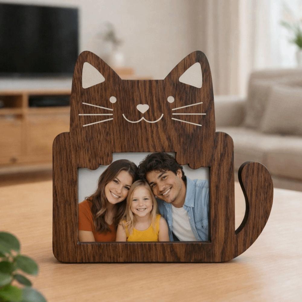 Cartoon Pet Photo Frame Wooden Photo Display Rack Commemorative Frame  Office Decor