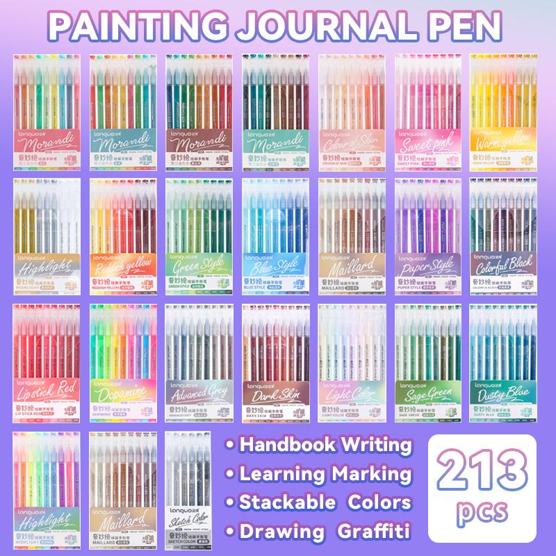

Languo 207/45/9 Colors Morandi Gel Pen 0.6mm Diary Scrapbook Painting DIY Gel Pen Set Color Drawing Art Markers School Supplies