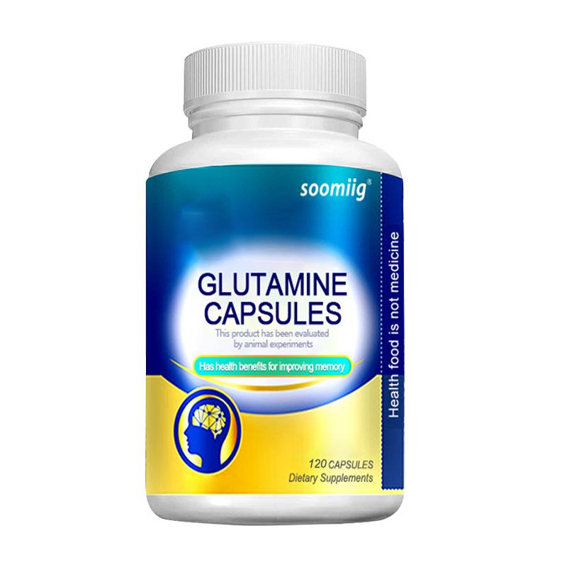 Glutamine & Vitamin Capsules: Enhance Cognitive Performance, Promote Brain Health - 120 Capsules