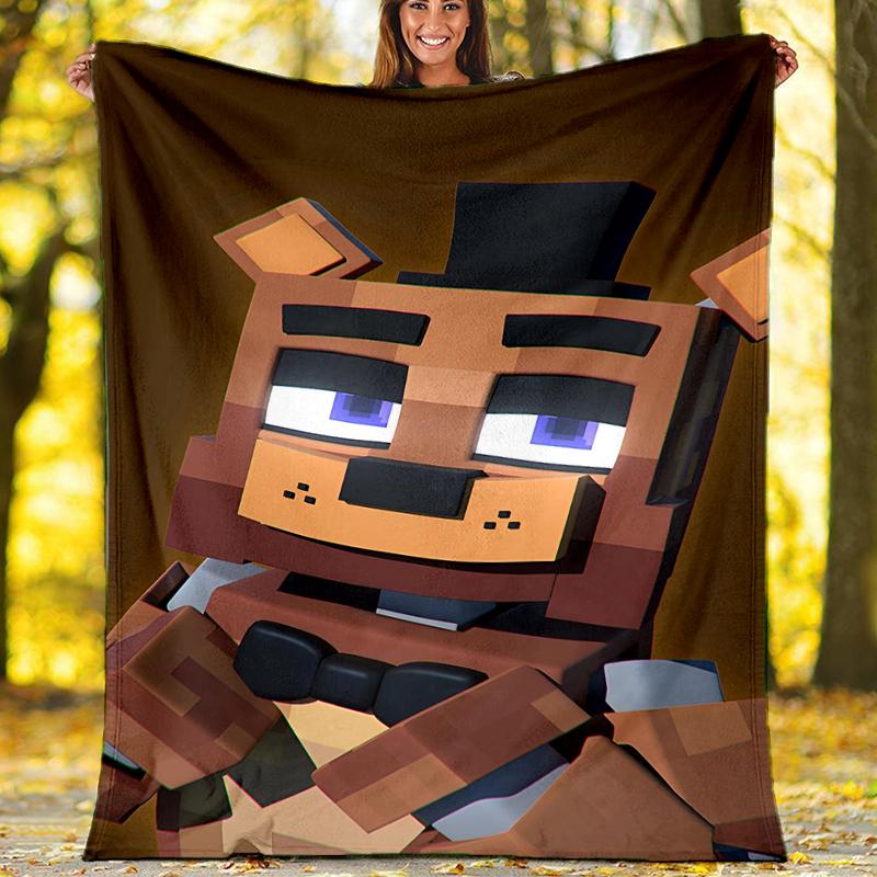 Freddy Theme Printed Blanket Perfect For Couch Bed Travel Outdoor Use Machine Washable Cozy Durable