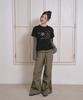 THE GREEN LAB Star Patch St Layered T-Shirt [Black]