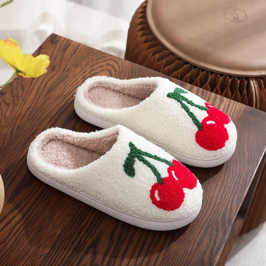 2024 Halloween Cartoon Pumpkin Funny Plush Cotton Slippers: Cute, Thick Bottom, Indoor Winter Footwear