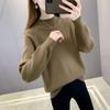 Stylish and Simple Versatile Semi-turtleneck Knitted Sweater with Inner Top Women's Autumn and Winter New Solid Color Pullover Sweater Bottoming Shirt