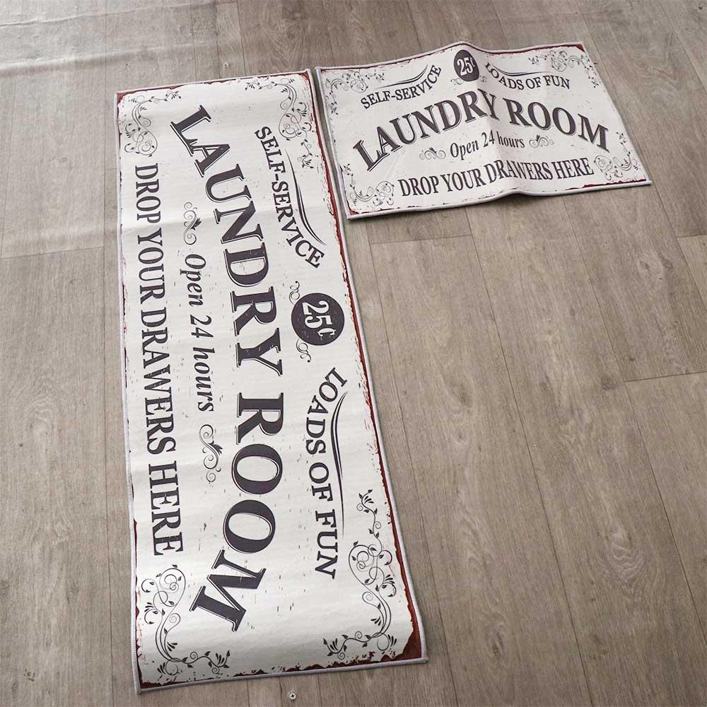 Anti-vegeting Loundry Floor Mat Rectangle Prádelna Koberec Příjemná k pokožce Prádelna Koberec Domácí dekorace