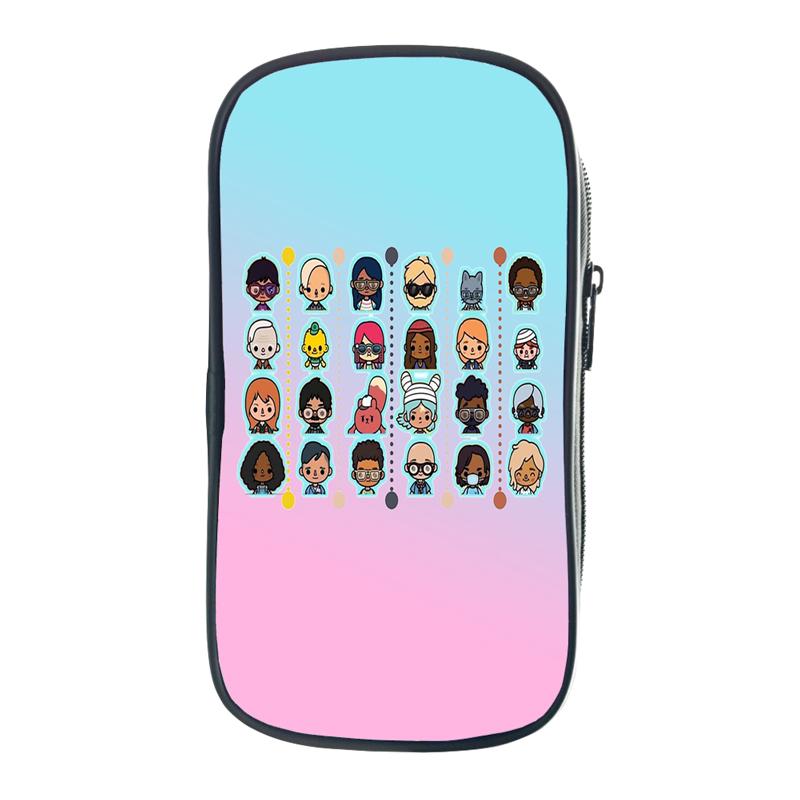 Toca Life World Pencil Case Gift Kids Boys Students Pencil Box Storage Pen Bag School Supplies Stationery Box