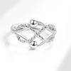 Damen geflochtener Twist-Ring Unendliche Liebe Design drehbar Angstlinderung Stressreduzierender Schmuck für Mädchen