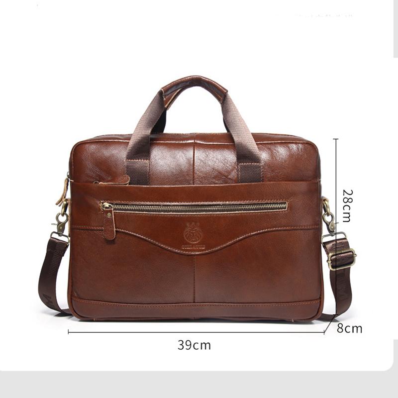Echte Leder Aktentaschen Hart für Herren 15,6 Zoll Büro Business Computertasche Vintage Handtaschen Laptop Aktentaschen