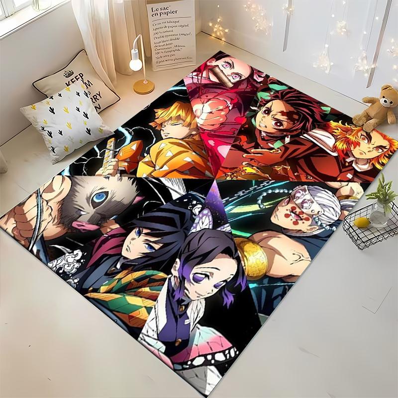 "Anime Characters Collage Art Themed Rug Non-slip rug suitable for living room and bedroom sofas sofas"