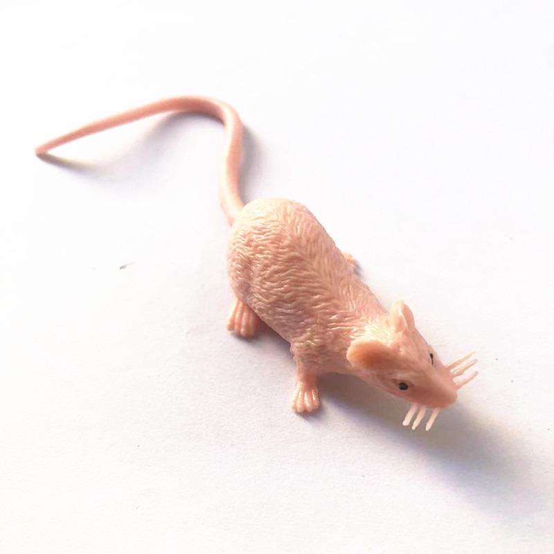 

1Pc Simulation Mini Mouse Model Halloween Small Rat Lifelike Horror Spoof Scary Toy Halloween April Fools Prank Props рожевий