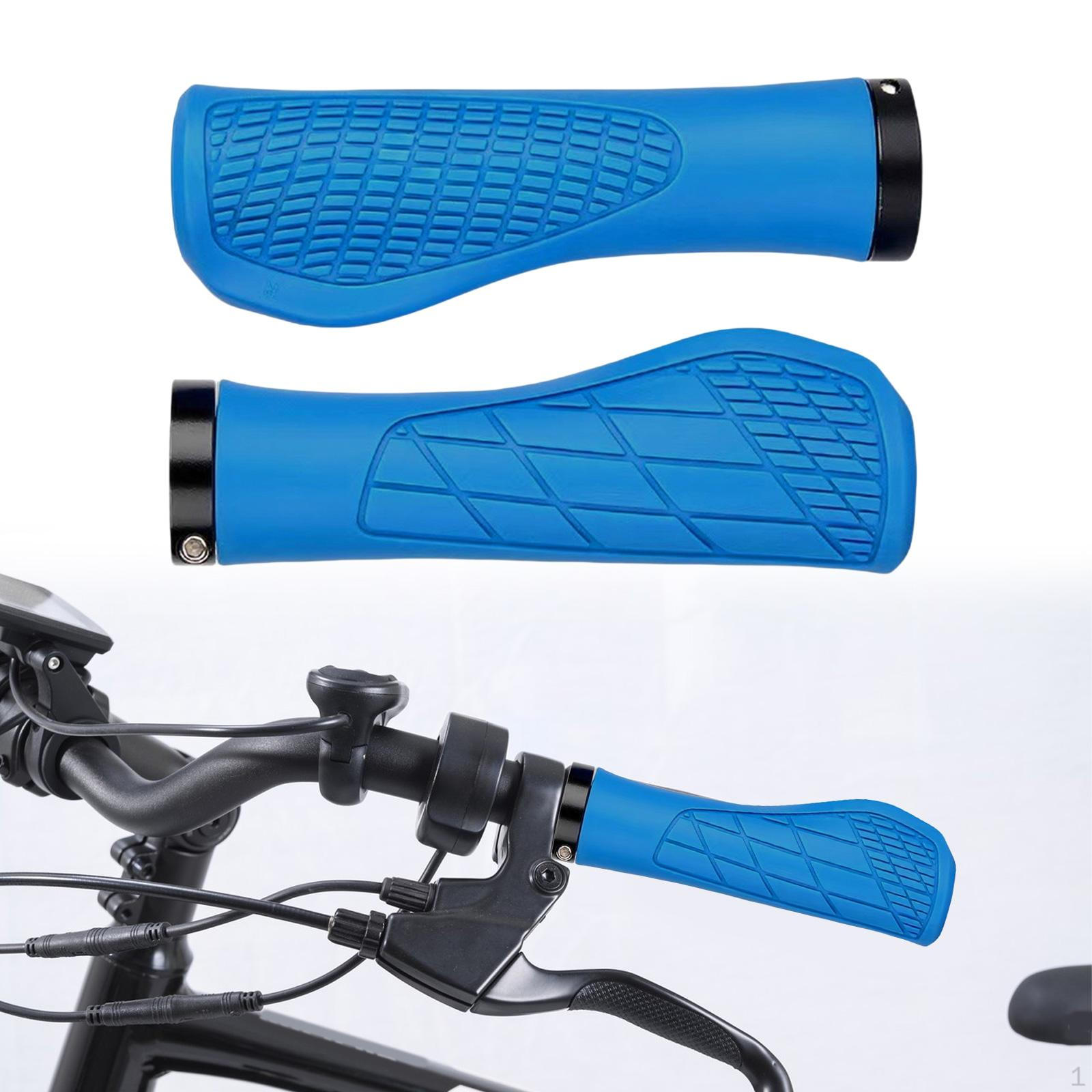 Bicycle Handlebar Grips for Optimal Control And Stability Blue