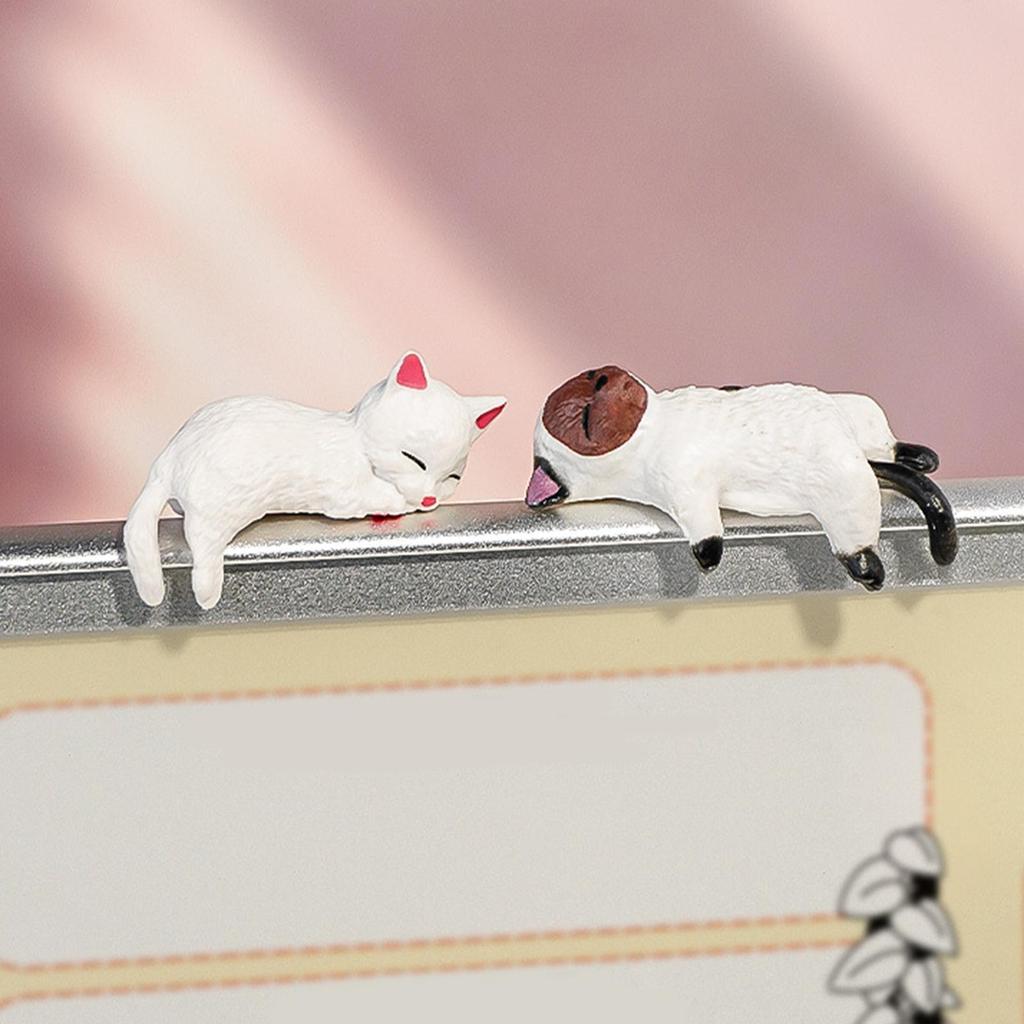 10pcs Mini Cat Figurine Set Cute Kitten Figurine Office Desk Computer Car Dashboard Decorations, Resin Craft Ornaments gifts