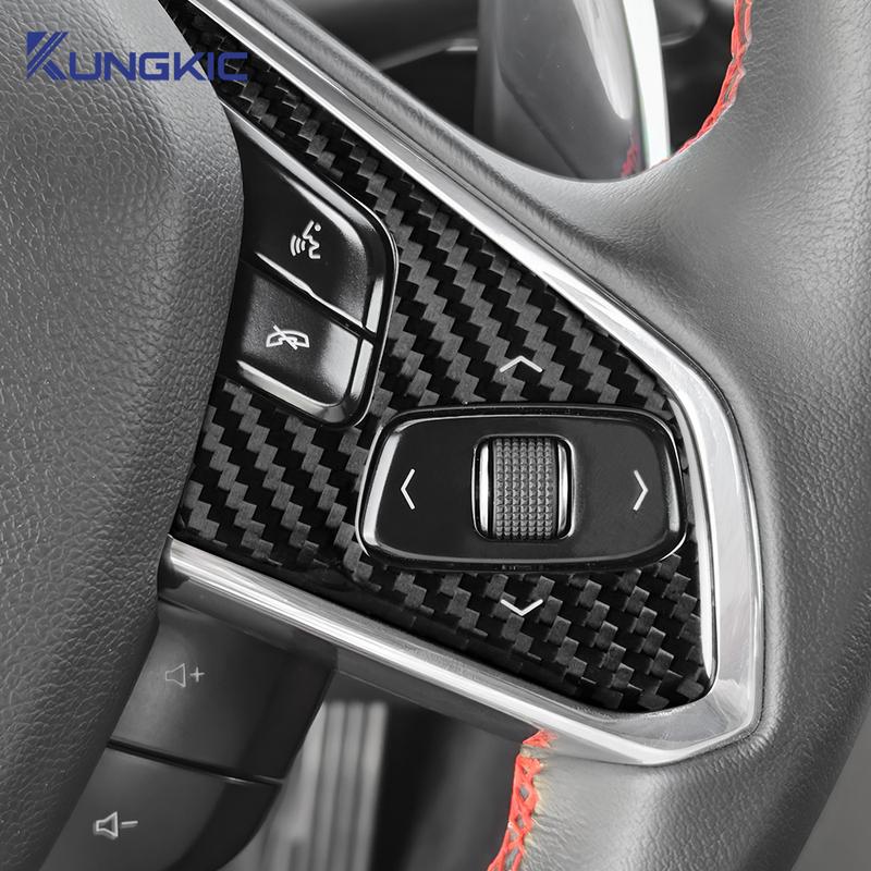 For Chevrolet Corvette C8 2024 2025 Car Steering Wheel Button Cover Dry Carbon Interior Accessories Trim Real Hard Carbon Fiber