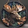 Metal Moose Tin Sign Wall Decor for Pub Kitchen Cafe Home Office