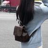 PU Leather School Book Back Korean Style Women Shoulder Bag Cute Drawstring Flap Backpack  Travel