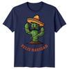 Cactus Feliz Navidad Christmas Holidays Unisexs TShirt Festive Sombrero Tee