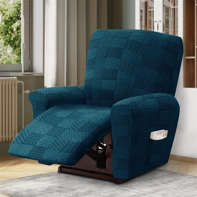 1 3 Seat Elastic Recliner Sofa Cover For Living Room Jacquard Lazy Boy Chair Covers Split Non Slip Armchair Cover Sofa Slipcover