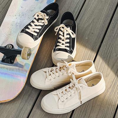 Summer Korean Version Breathable Canvas Shoes Men'S Niche Design Sense Cream White Shoes Retro Sports Couple Shoes