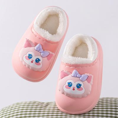 Winter Kind Baby Junge Mädchen Hausschuhe Neugeborenes Cartoon Bär Rutschfest Zuhause Drinnen Schuhe Dick Warm Kinder Plus Fleece Schuhe Hausschuh