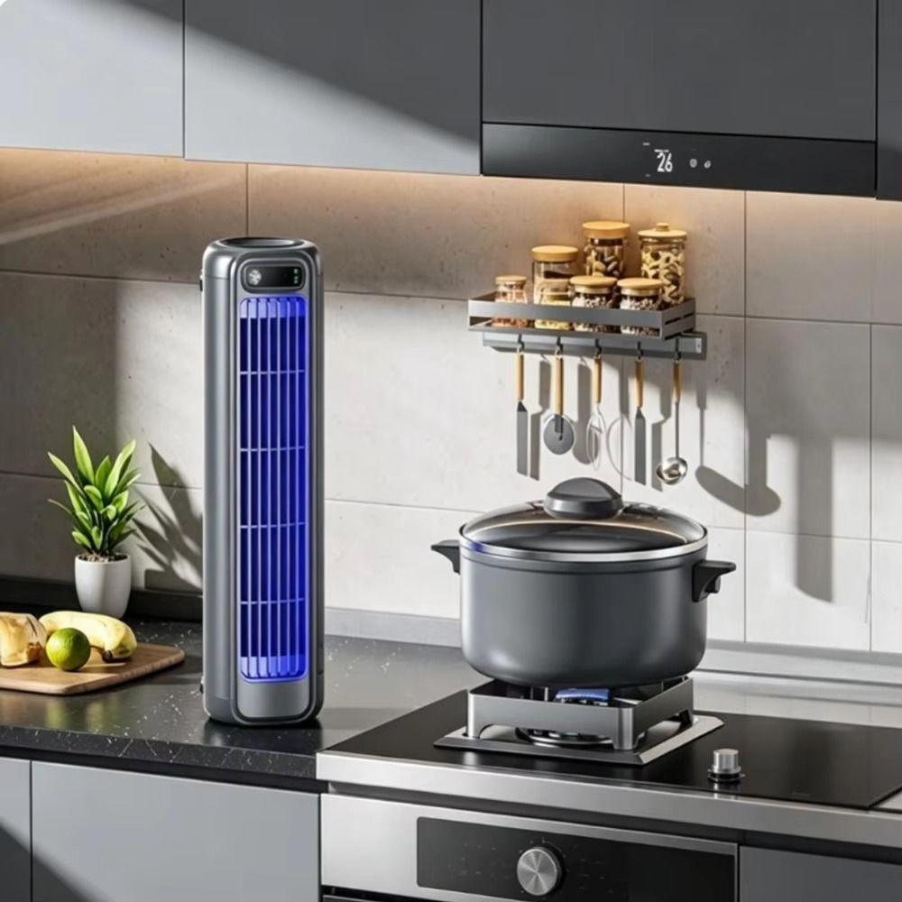 Bladeless Design USB Rechargeable Fan Leafless Cooling Fan for 5V/2A 3000mAh Desktop