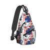 Blumenast-Muster Brusttasche Junge/Mädchen Bestes Geschenk 2D Cartoon Große Kapazität Sport Freizeit Mode Fitness Tasche für Kinder