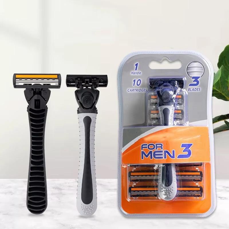 Barbermaskin Splitter nytt design barberhøvel for menn Barbering trelags barbermaskin Gjenbrukbar barberhøvel importert blad med flere verktøyhoder Bytt ut