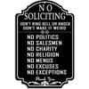 No Soliciting Sign Front Door,No Soliciting Yard Sign,Easy To Mount 8x12 Inch
