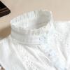 Jacquard Detachable Fake Collar White Adjustable Neckline False Blouse Collar  Clothes Decoration