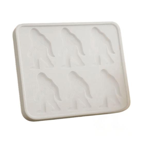 

Форма для льда Yousheng Bigfoot в форме снежного человека, 6 ячеек, форма для кубиков льда в форме снежного человека для напитков на Хэллоуин, шоколадное мыло, не содержащие бисфенол-А, жуткие формы для кубиков масла белый