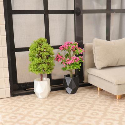 1/12 Dollhouse Simulation Plant Potted Model Dollhouse Mini Home Decoration Dolls House Micro Garden Landscape Ornaments