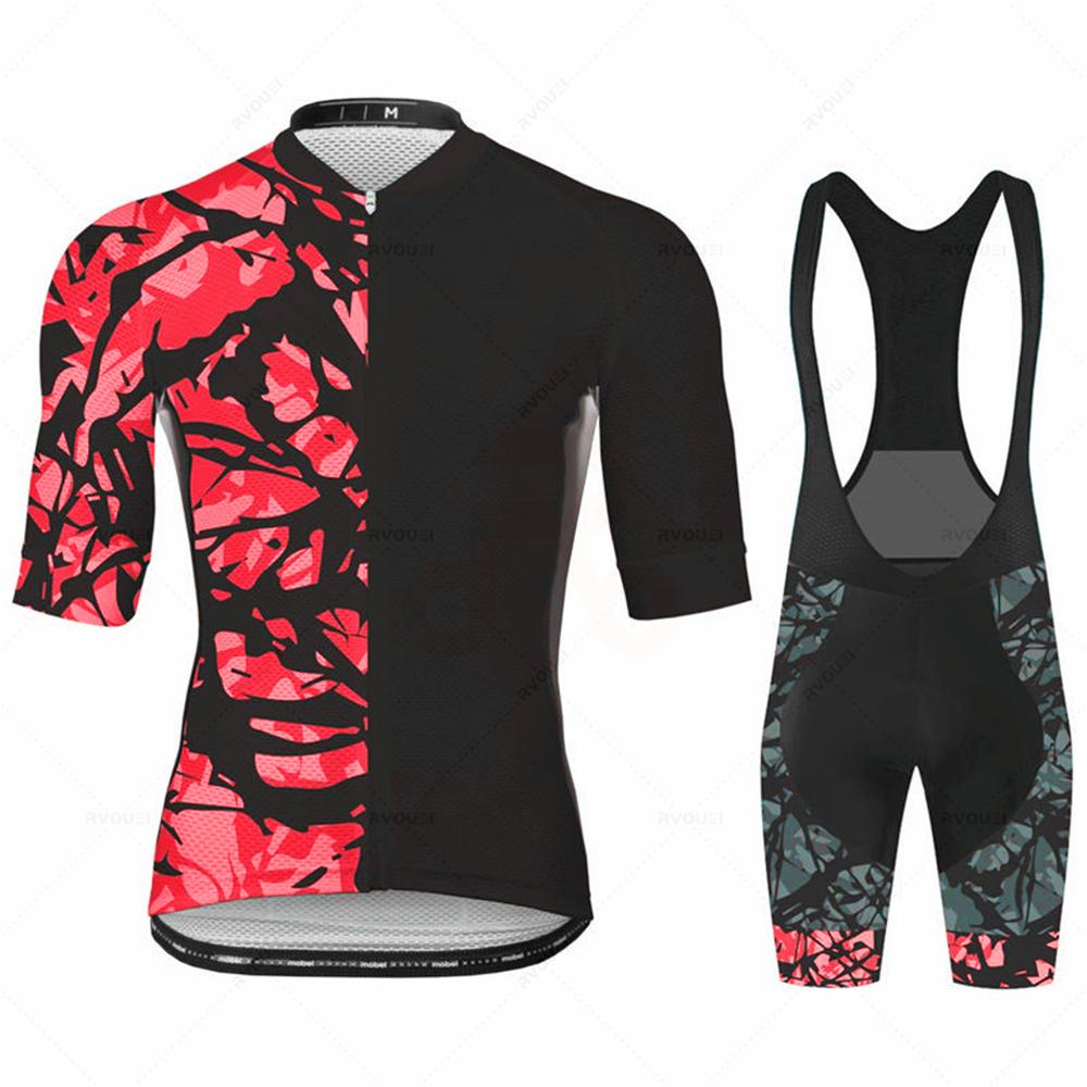 Summer Breathable 2025 Pro Cycling Jersey Set Sportswear Bike Clothing Road Suit Bicycle Bib Shorts Maillot Ropa Ciclismo Hombre