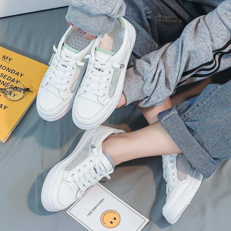 White Children's Canvas Shoes, Spring/Summer 2025: Trendy, Versatile, Breathable Mesh