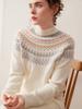 Women's Soft Cashmere Color Block Sweater - Skin-Friendly, Age-Reducing Knitwear for Autumn/Winter