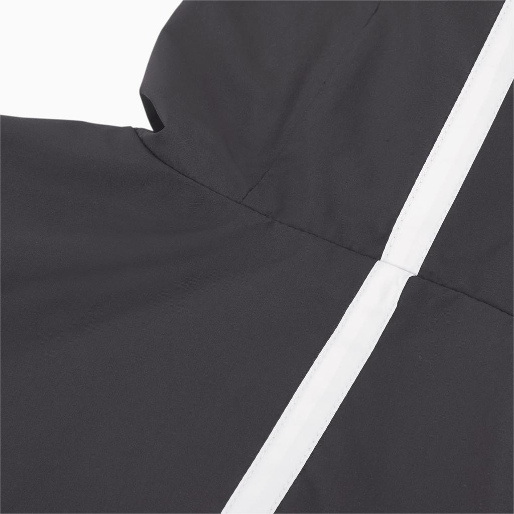 Puma Essentials Solid Windbreaker Jacket With Color Block Zipper Design And Hood Women Jacket Black 847494-01