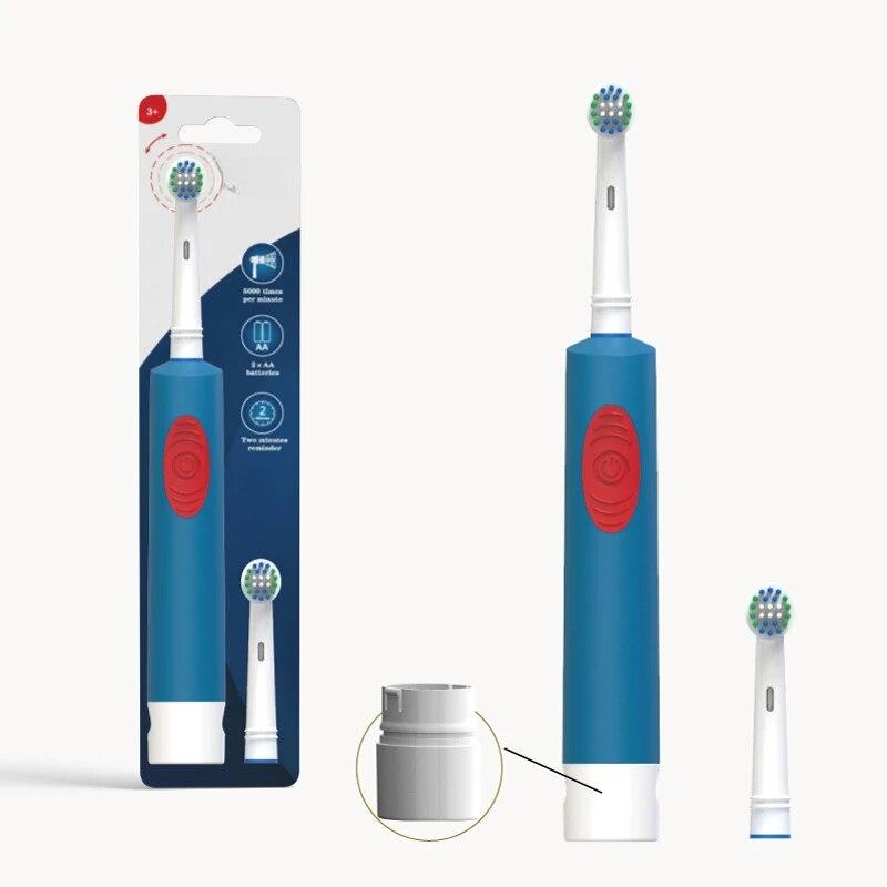 Вращающаяся электрическая зубная щетка для взрослых с круглой головкой — фото 12