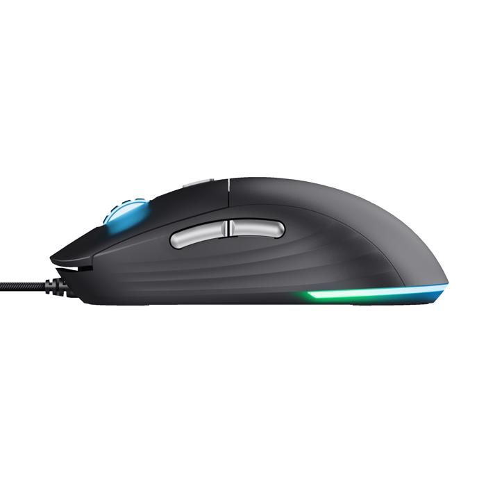 Trust Gaming REDEX Souris Gamer Légère 82 g, Interrupteurs Kailh 200-10000 DPI 6 Boutons Programmables Souris Gaming RGB Filaire USB