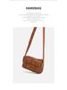 Women's 2024 Woven Ruched High-End Fashion Handbag - Single Shoulder & Crossbody Pillow Bag
