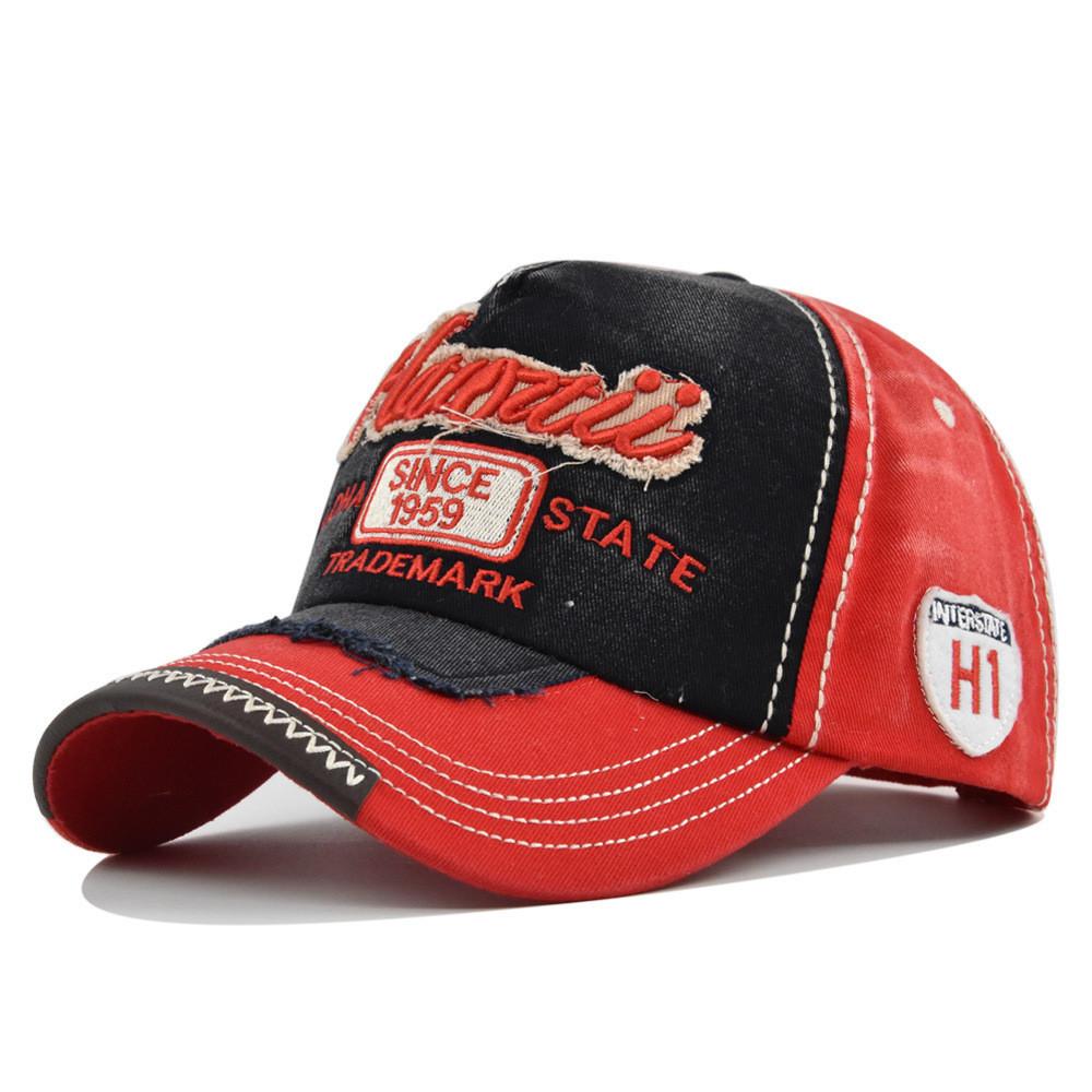 3d Cap Baseball Patch Cloth Embroidered Cap Vintage Color Wash To Make Old Visor